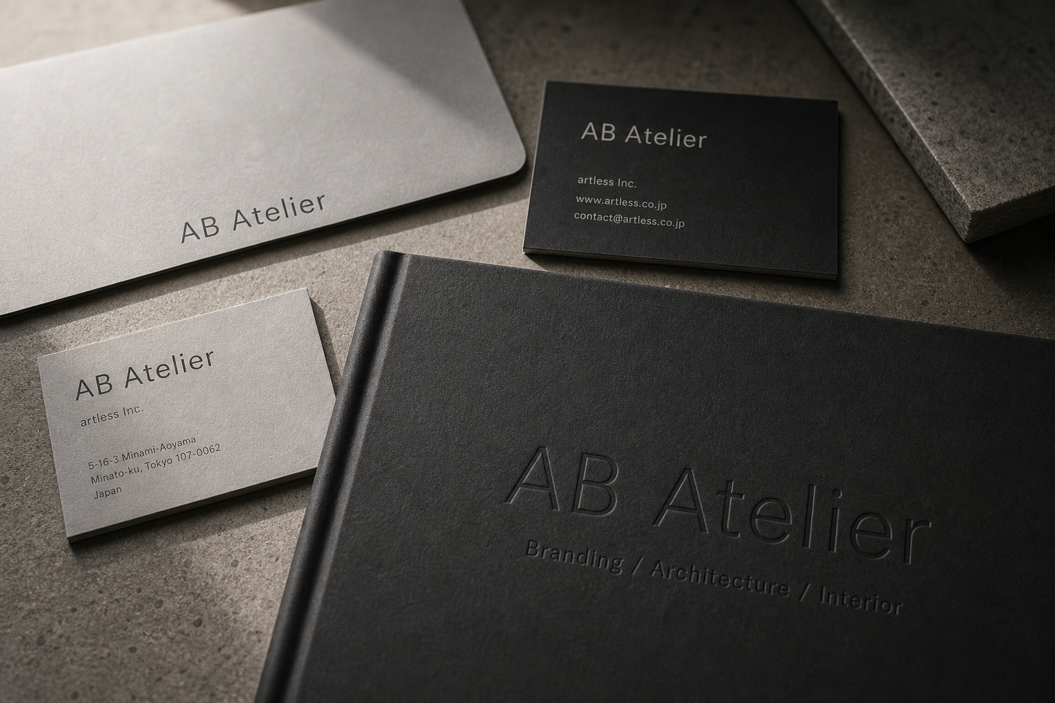 AB Atelier 03 studio wall presentation