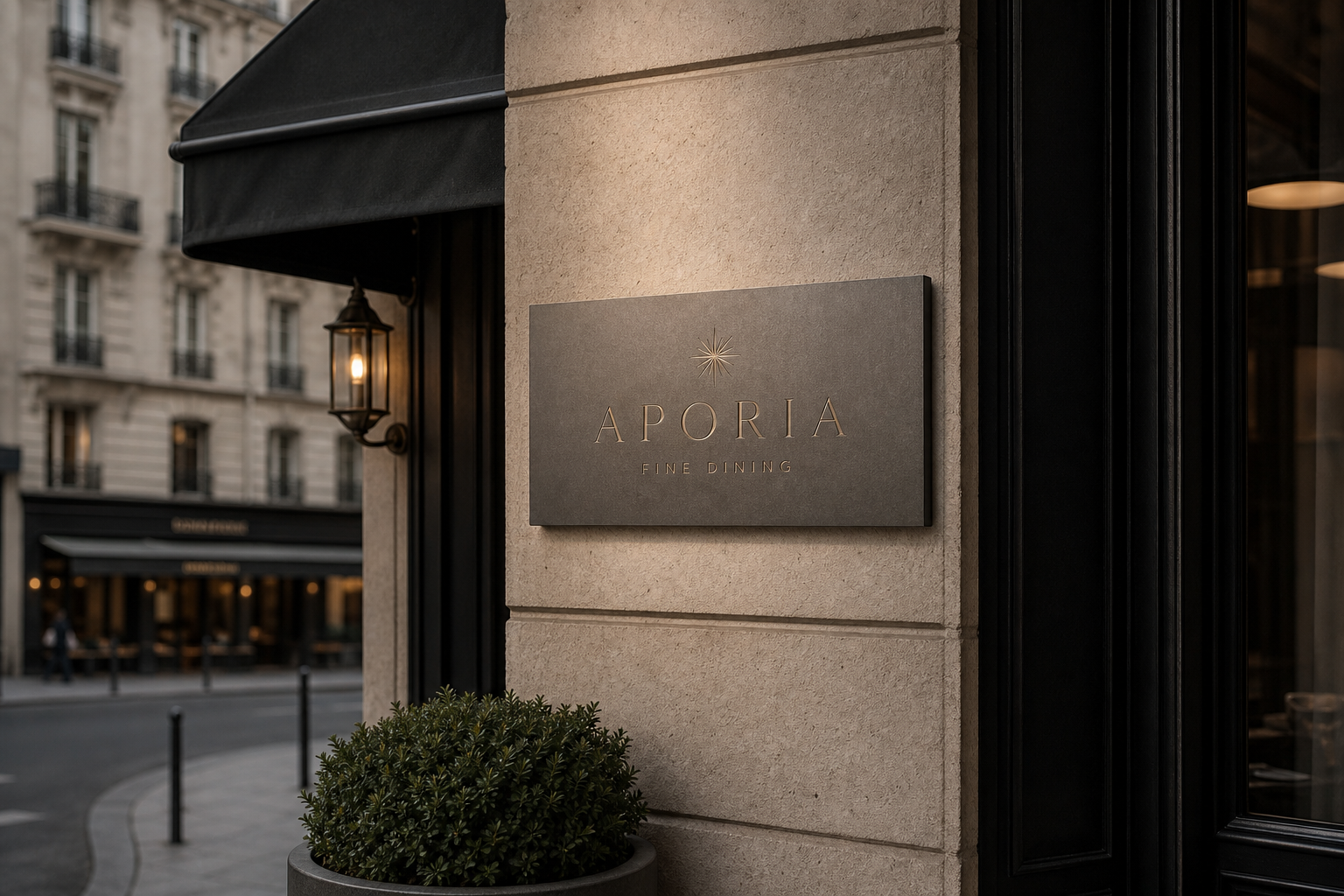 Aporia Fine Dining 05 paris entry wordmark wide