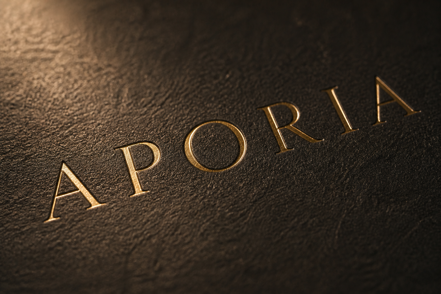 Aporia Fine Dining 07 foil logotype paper macro