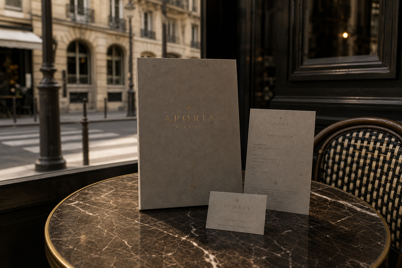 Aporia Fine Dining 08 menu wine card system
