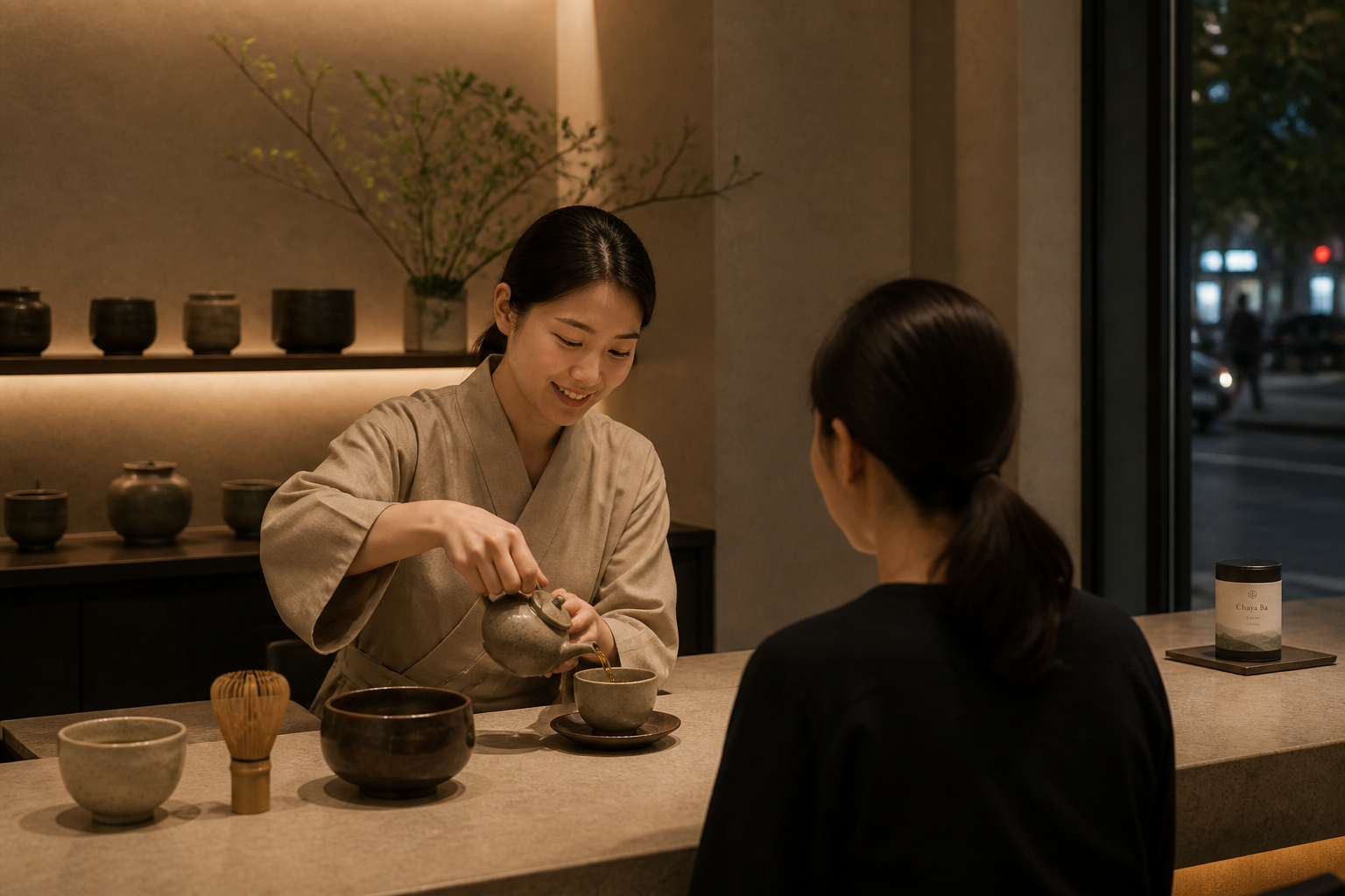 Chaya Ba 09 evening tea counter wide