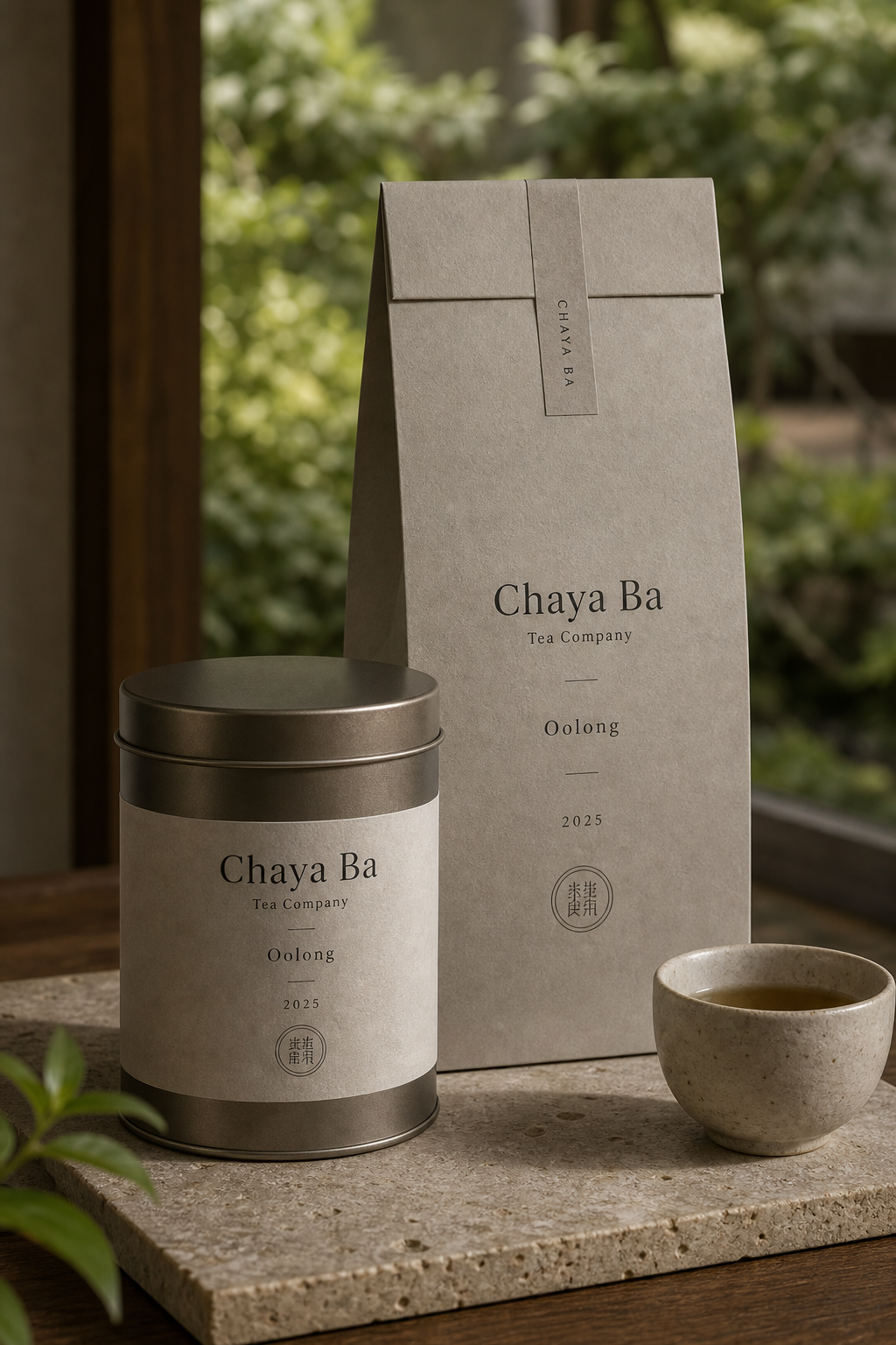 Chaya Ba tea packaging garden