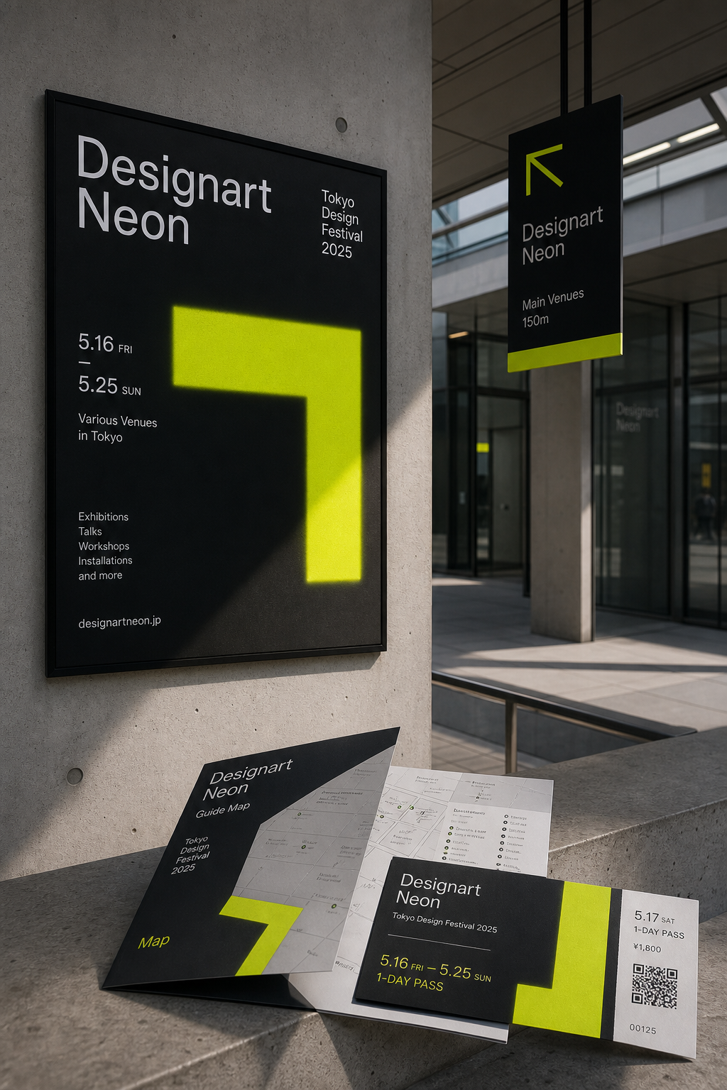 Designart Neon 03 street poster public communication