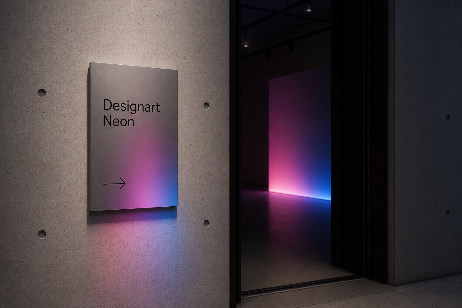 Designart Neon 06 gallery threshold sign