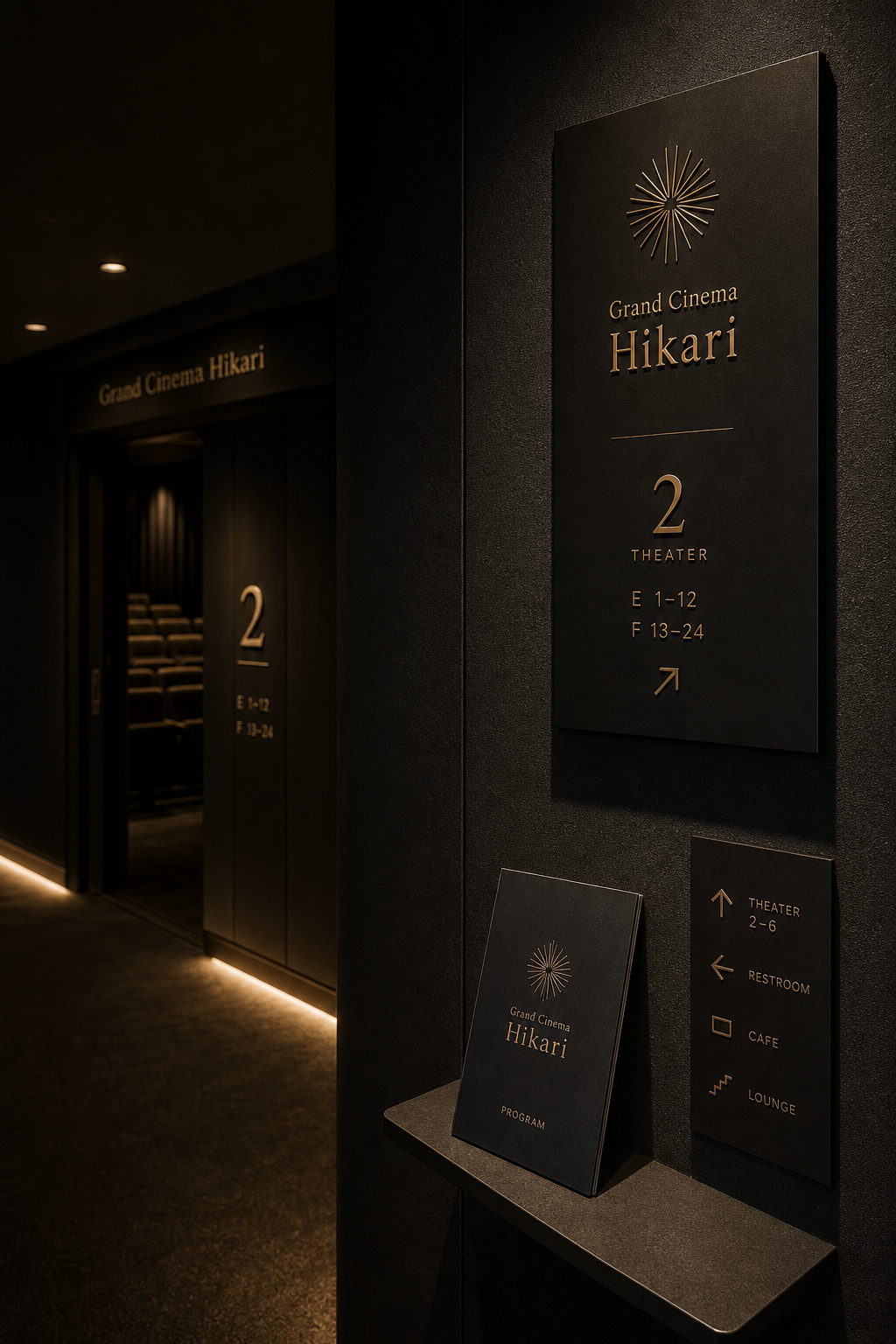 Grand Cinema Hikari 03 dark theater wayfinding