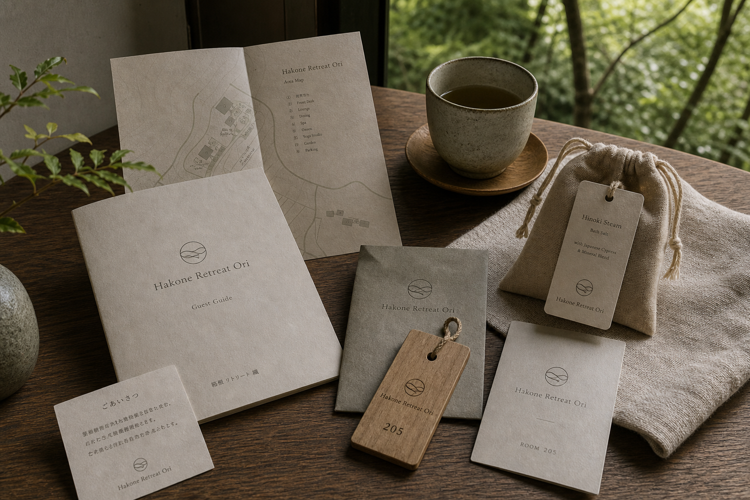 Hakone Retreat Ori 02 guest booklet room items