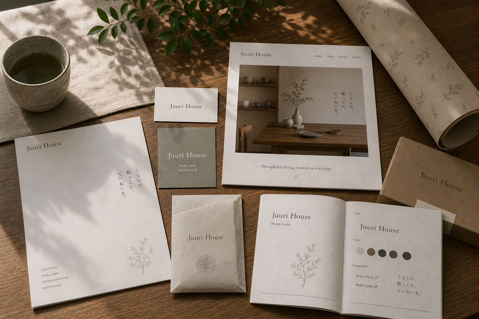 Juuri House stationery web wrapping