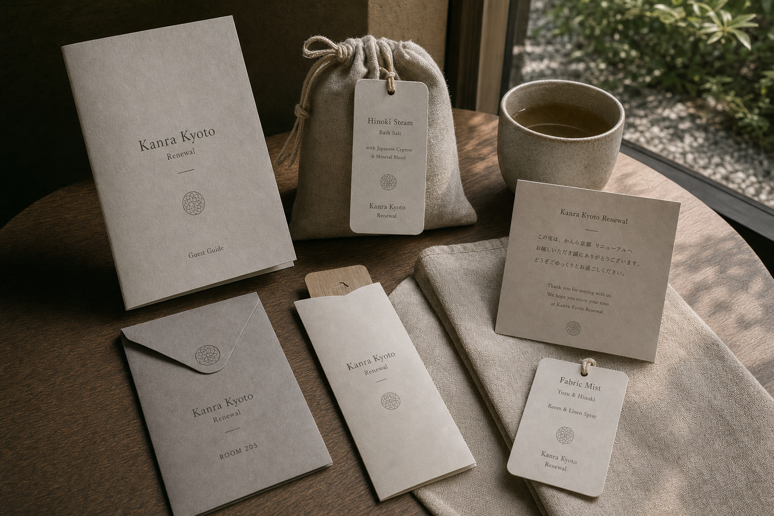 Kanra Kyoto Renewal 03 guest collateral room items