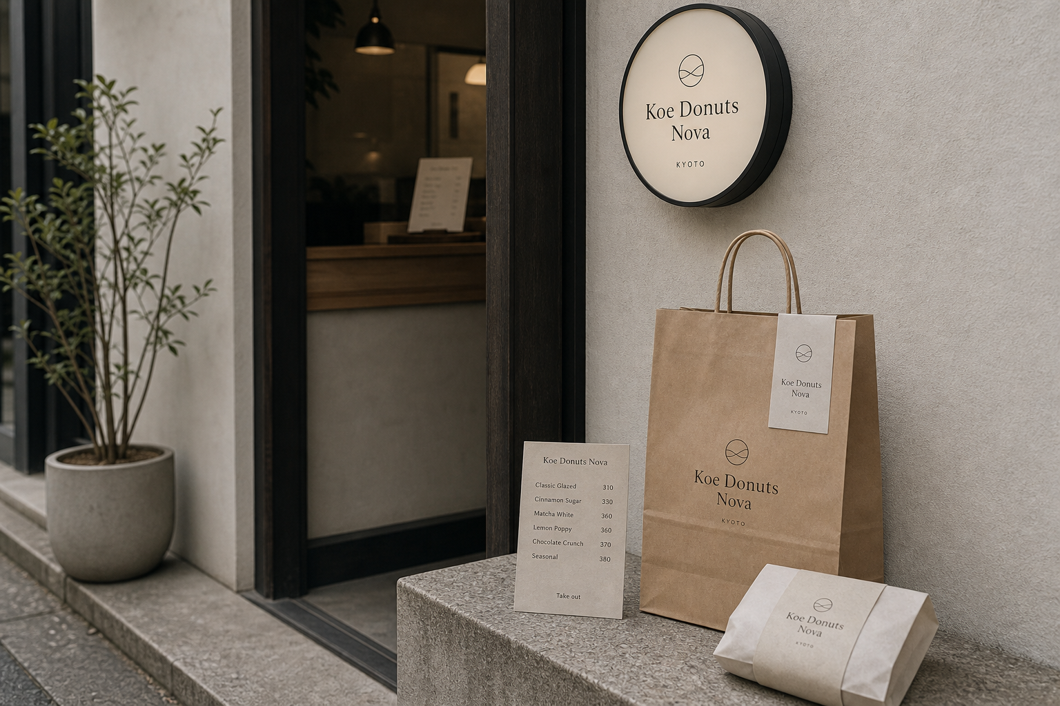 Koe Donuts Nova 02 store sign paper bag