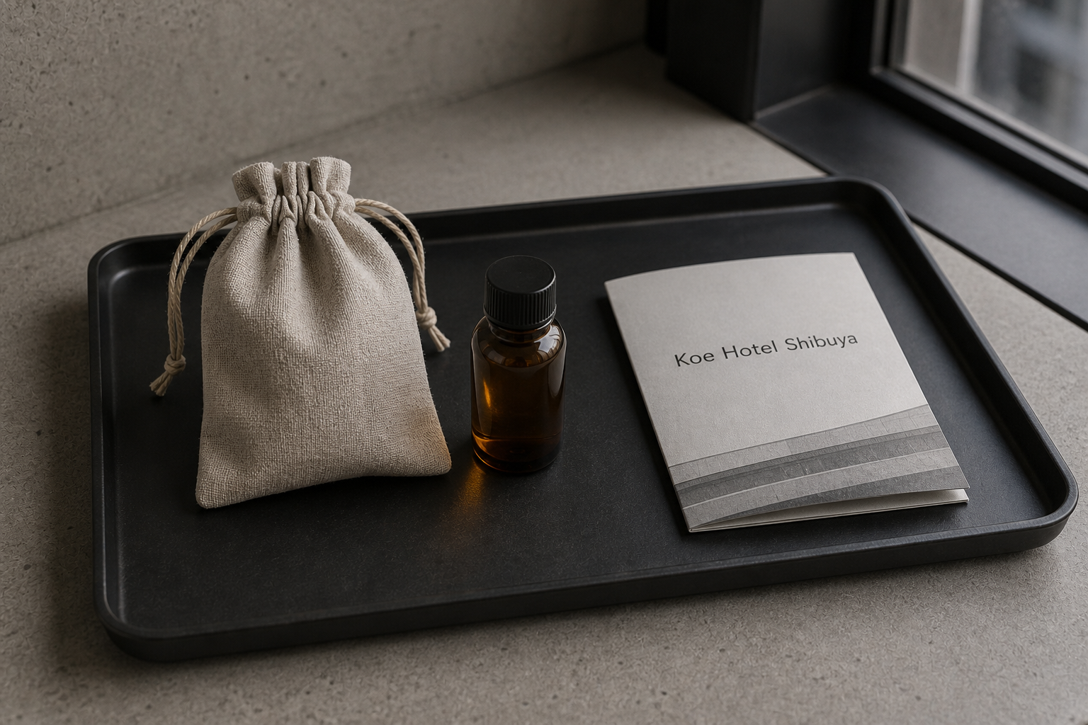 Koe Hotel Shibuya 07 amenity pouch still life
