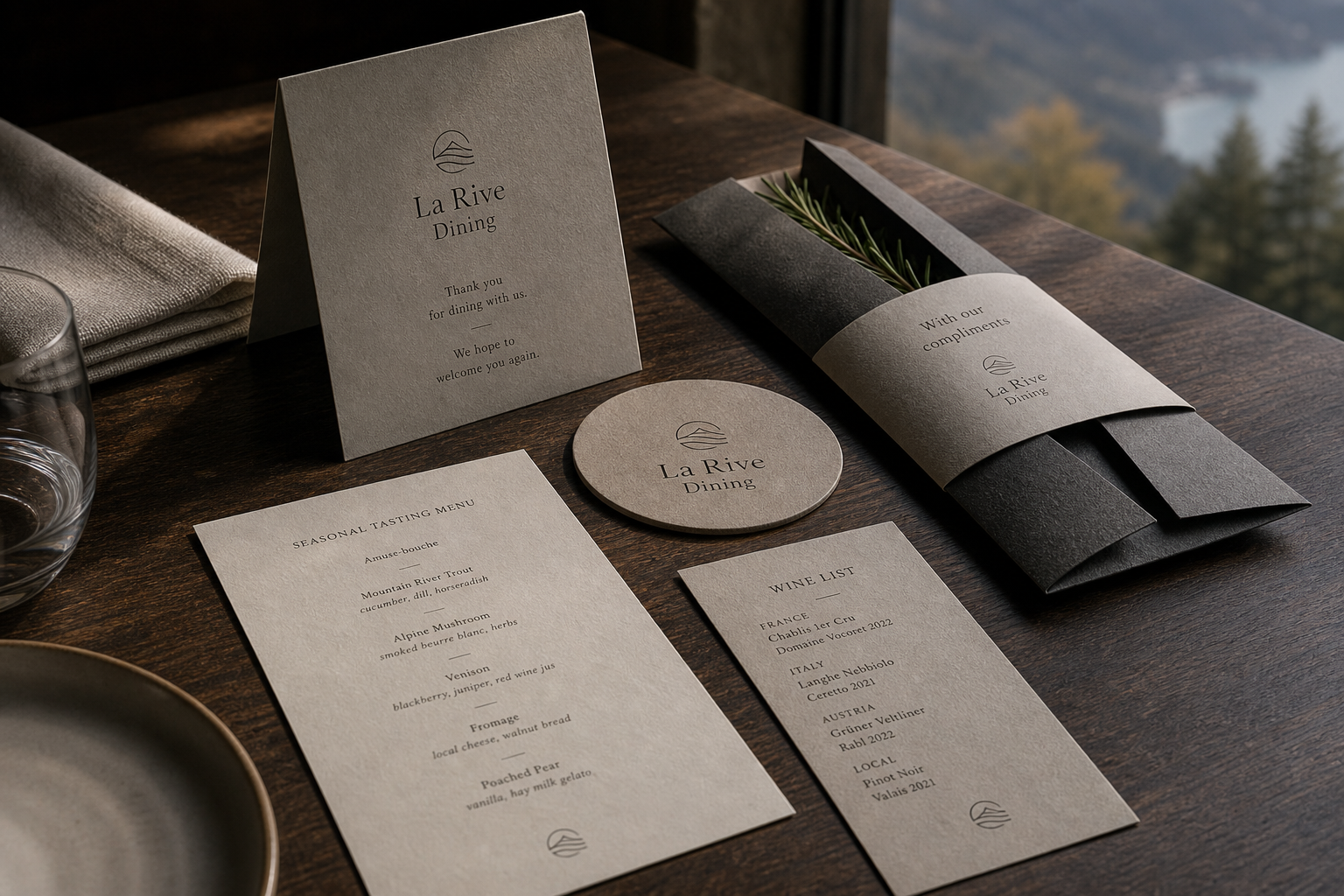 La Rive Dining 02 table item guest set
