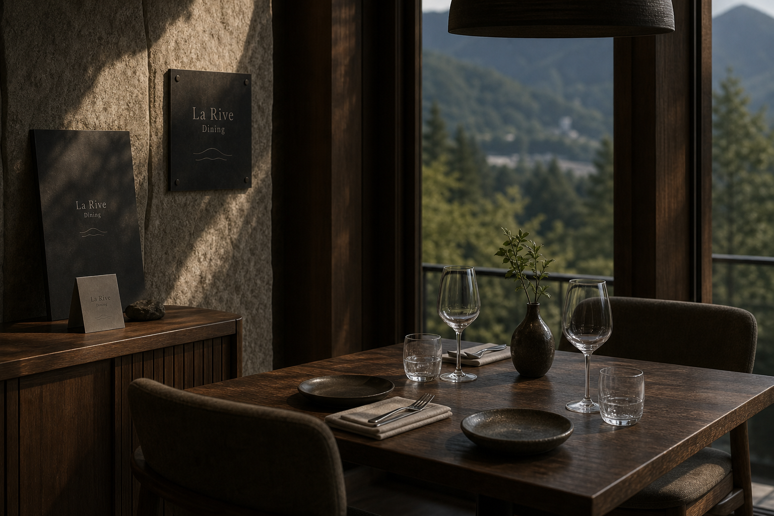 La Rive Dining 09 evening dining room atmosphere