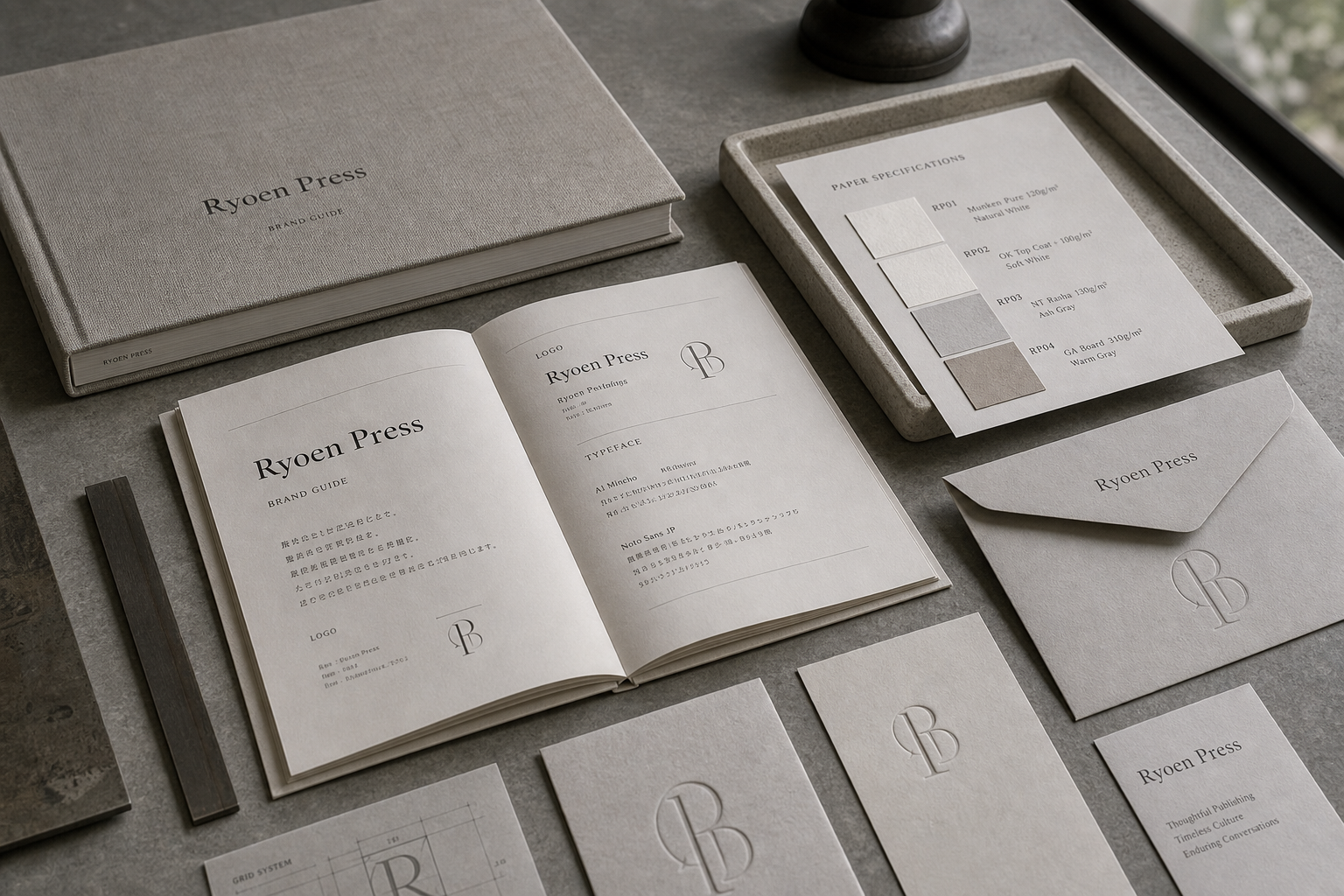 Ryoen Press 03 brand guide paper specification