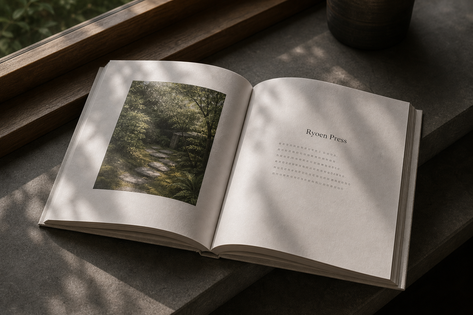 Ryoen Press 06 editorial spread reading light