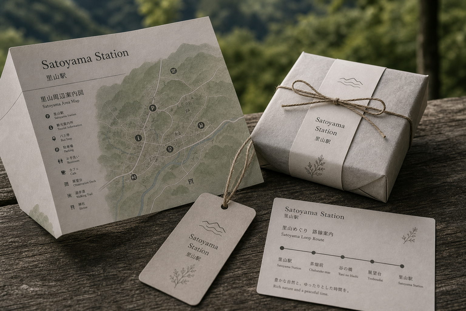 Satoyama Station 02 map package route card