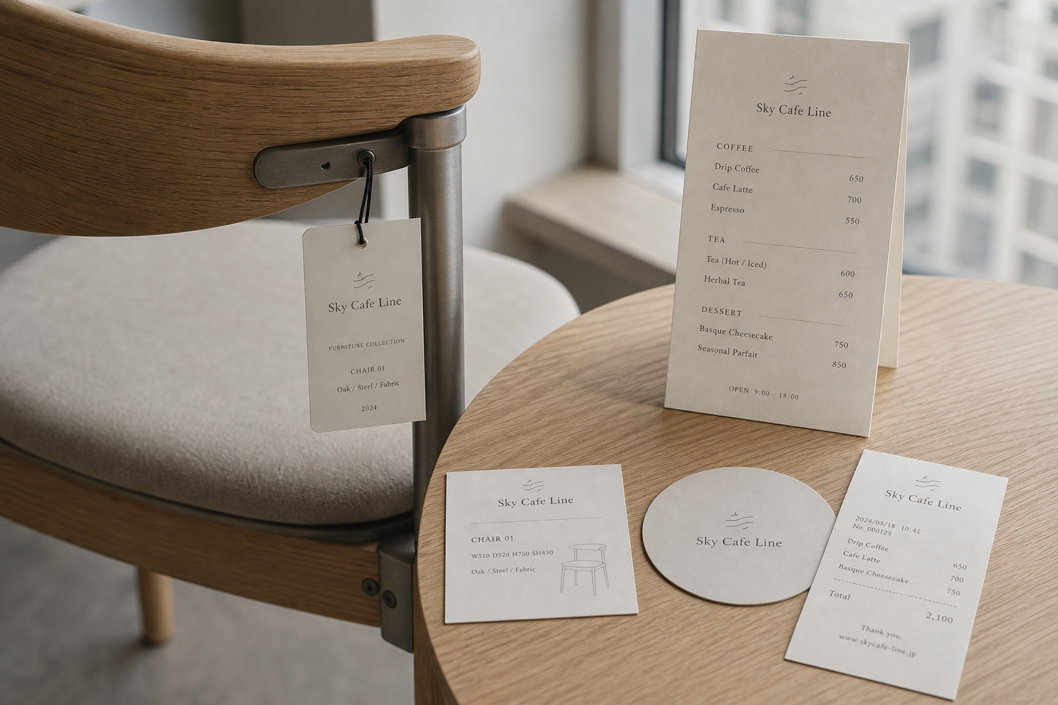 Sky Cafe Line 02 furniture detail menu
