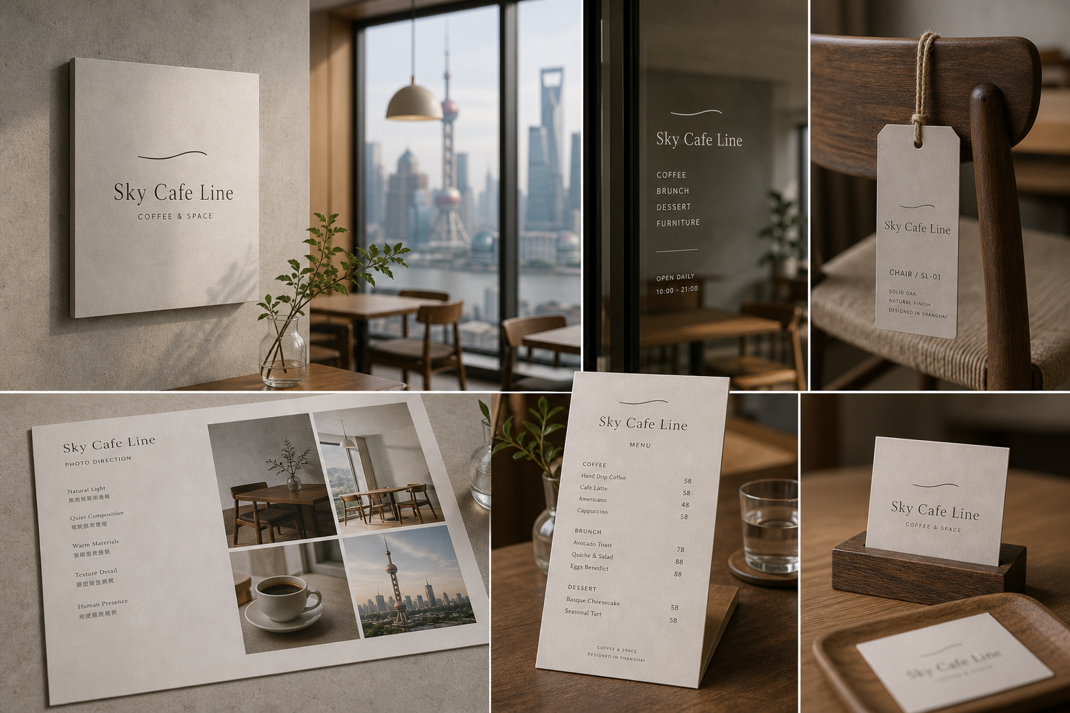 Sky Cafe Line interior furniture menu