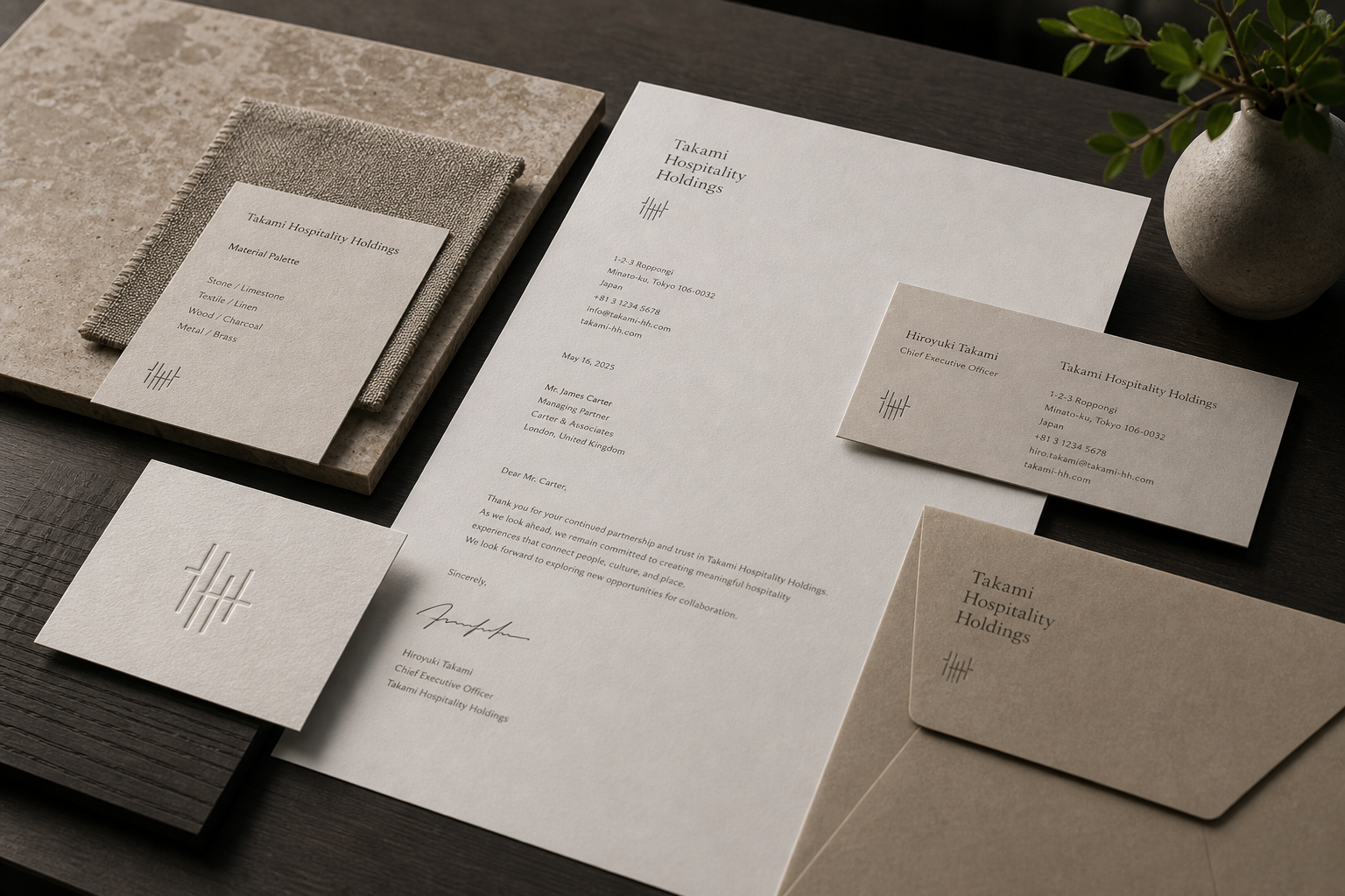 Takami Hospitality Holdings 03 material detail executive stationery