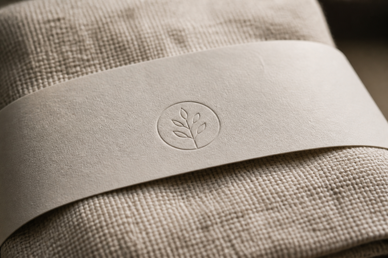 Villa Lunaro 07 linen wrap paper seal macro